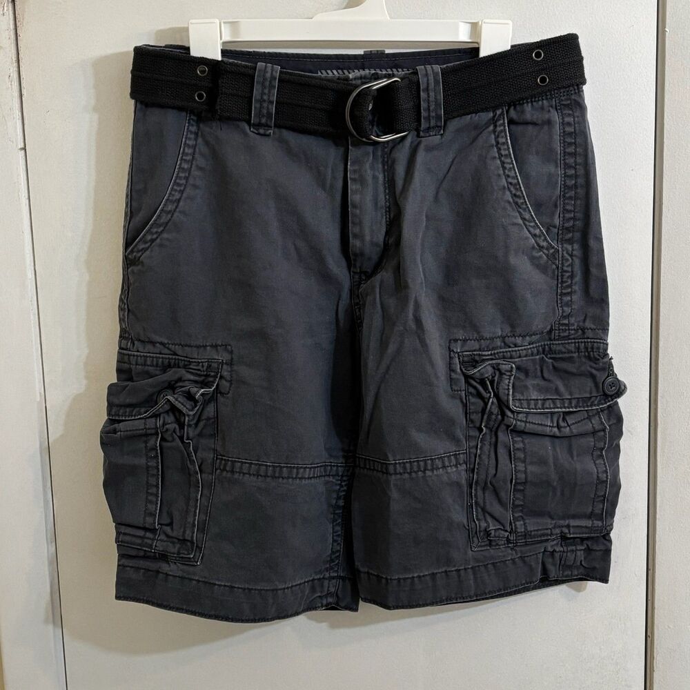 Men's Old Navy Cargo Shorts W/ Belt 30 Gray